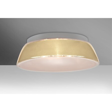Besa Lighting Pica 17 Ceiling, Creme Sand, 3x60W Incandescent 9662CRC